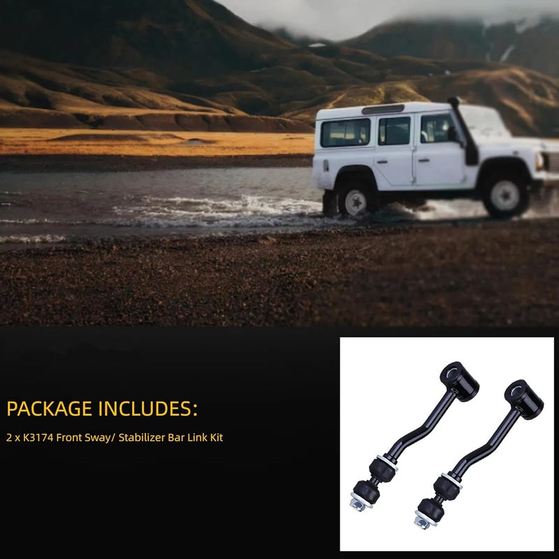 HHCM Front Sway Bar Links 2pc K3174 for Jeep Cherokee 1991-2001, Commanche 1991-1992, Stabilizer Bar End Link for Jeep Grand Cherokee 1993-1995, Grand Wagoneer 1993 - Image 3