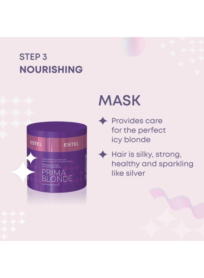 PRIMA BLONDE Silvery Mask for Cold Blond Shades 300 ml - Image 1