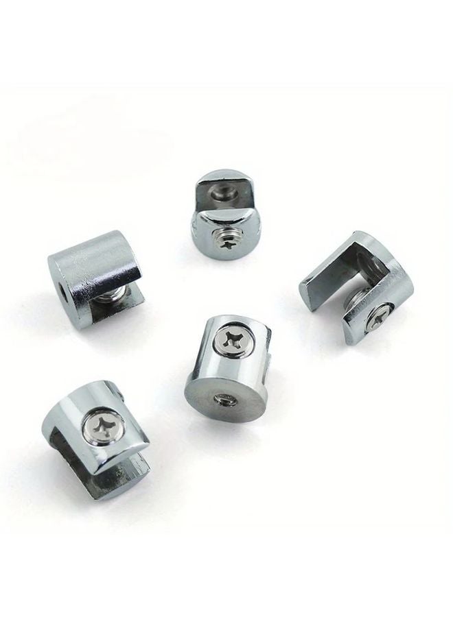 4pcs Zinc Alloy Adjustable Glass Shelf Brackets For 10 12mm Cabinet Clips H136 12 Model - Image 2