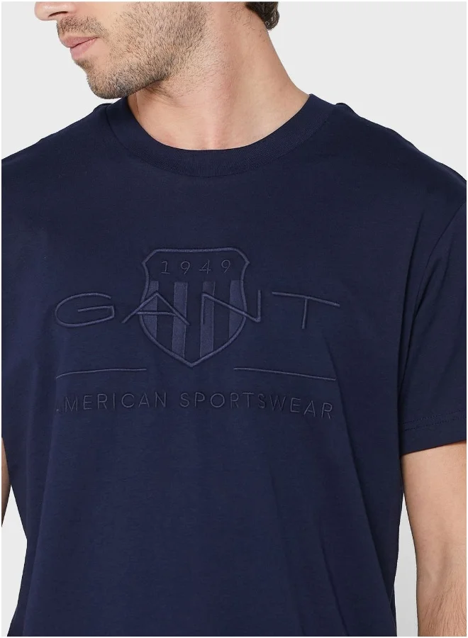 GANT Slogan Crew Neck T-Shirt