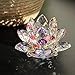 TENGFENG TENGFENG Sparkle Crystal Lotus Flower - 4' Hue Reflection Clear Crystal Lotus for Feng Shui Home Decor Sun Catcher  - Image 2