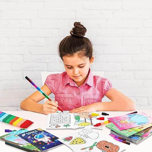 BenLouis كتب تلوين بن لويس هدايا حفلات بالجملة كتب تلوين صغيرة للأطفال من عمر 4-8-12 سنوات كتب نشاط صغيرة لهدايا حفلات أعياد الميلاد حشوات أكياس الهدايا أنشطة صفية سفر (12 قطعة كلاسيكية) - Image 5