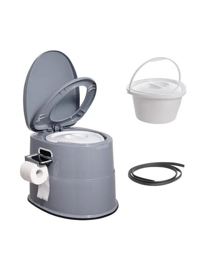 Portable Toilet for Camping 2850g Detachable Inner Bucket with Dual Lids Removable Paper Holder Commode for Outdoor Travel Adults Kids Car Long Road Trips - Image 1