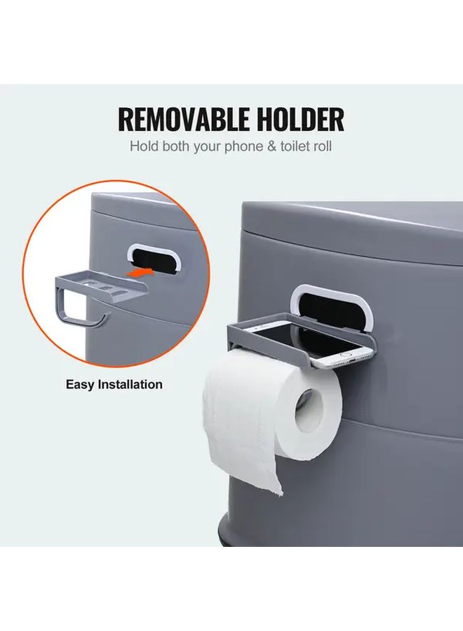 Portable Toilet for Camping 2850g Detachable Inner Bucket with Dual Lids Removable Paper Holder Commode for Outdoor Travel Adults Kids Car Long Road Trips - Image 3