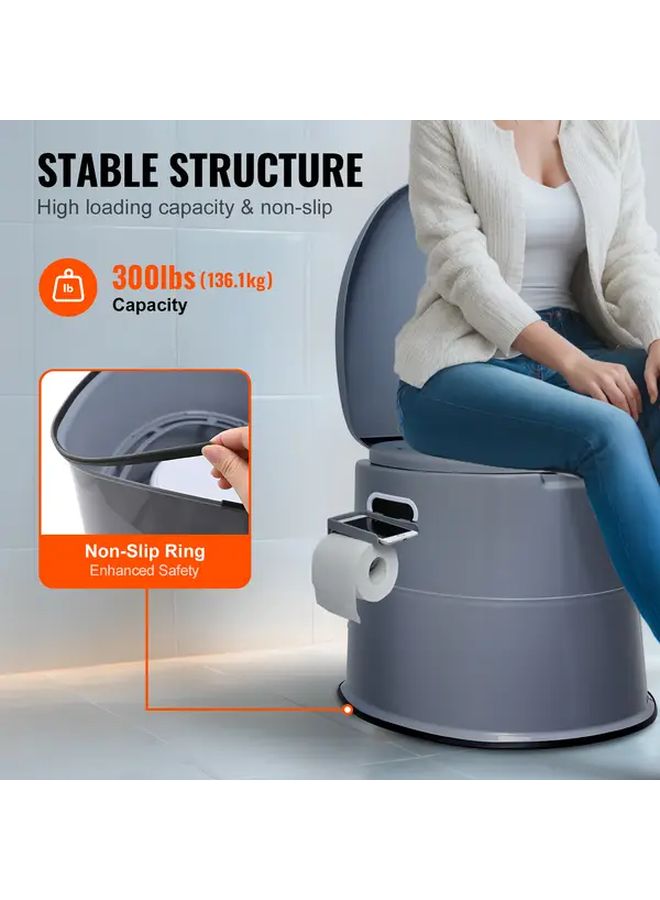 Portable Toilet for Camping 2850g Detachable Inner Bucket with Dual Lids Removable Paper Holder Commode for Outdoor Travel Adults Kids Car Long Road Trips - Image 2