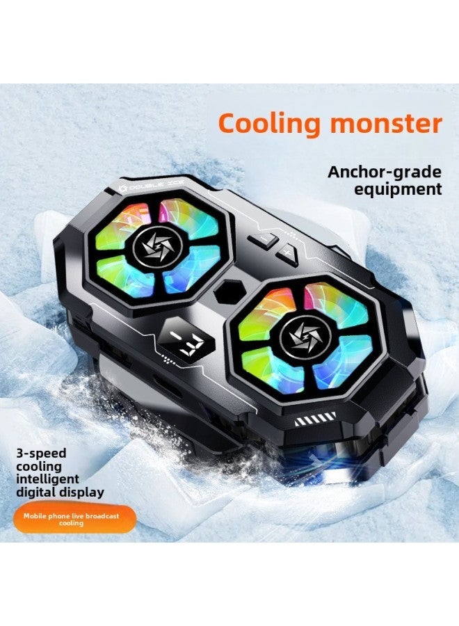 Mobile Phone Semiconductor Live Radiator SL22 Digital Display Three-speed Adjustable Twin-turbo Refrigeration For Apple Android-Color:SL22 Silver [digital Three Temperature Adjustment Bracket]]  - Image 5
