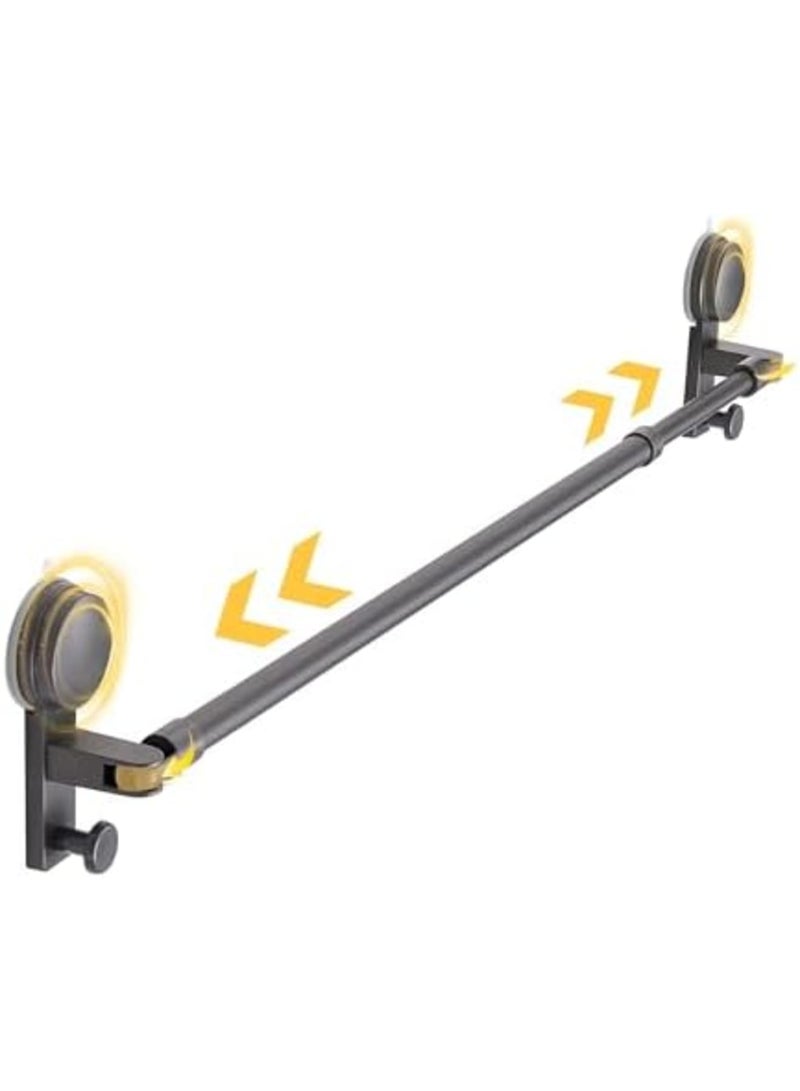 SYOSI Suction Cup Towel Rack for Bathroom (19–33 Inch Adjustable) – No-Drill Wall-Mounted Bar, Rotatable, Strong Hold, Space-Saving and Flexible Design for Bathroom, Kitchen, Closet, and Laundry Room - Image 1