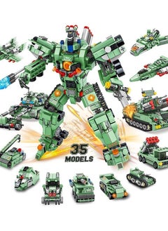 واي آند دي Robot Building Kit for Kids, 35 in 1 Blocks Erector Sets Boys, Engineering Educational Construction Toys, 832 Pcs Projects Multifunctional Toys Gift  - Image 1
