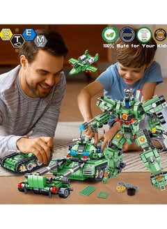 واي آند دي Robot Building Kit for Kids, 35 in 1 Blocks Erector Sets Boys, Engineering Educational Construction Toys, 832 Pcs Projects Multifunctional Toys Gift  - Image 2