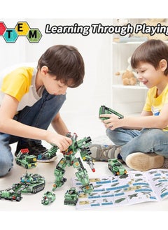 واي آند دي Robot Building Kit for Kids, 35 in 1 Blocks Erector Sets Boys, Engineering Educational Construction Toys, 832 Pcs Projects Multifunctional Toys Gift  - Image 3