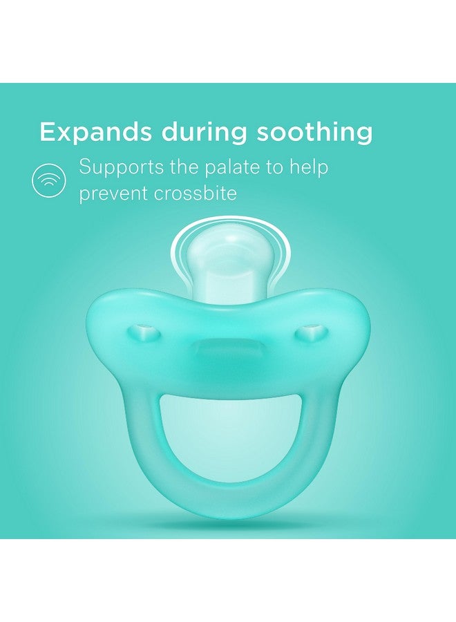 Smilo Newborn Baby Pacifier with Sterilization Box - 2 Pack of Orthodontic Pacifiers for Babies from 0-2 Months - Expands to Support The Palate During Soothing - BPA-Free - Aqua - Image 4