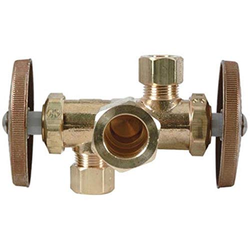 Brasscraft CR1901DVX R 1/2-Inch Nom. Compression x 3/8 OD Compression x 3/8 OD Compression Lead-Free, Rough Brass - Image 1