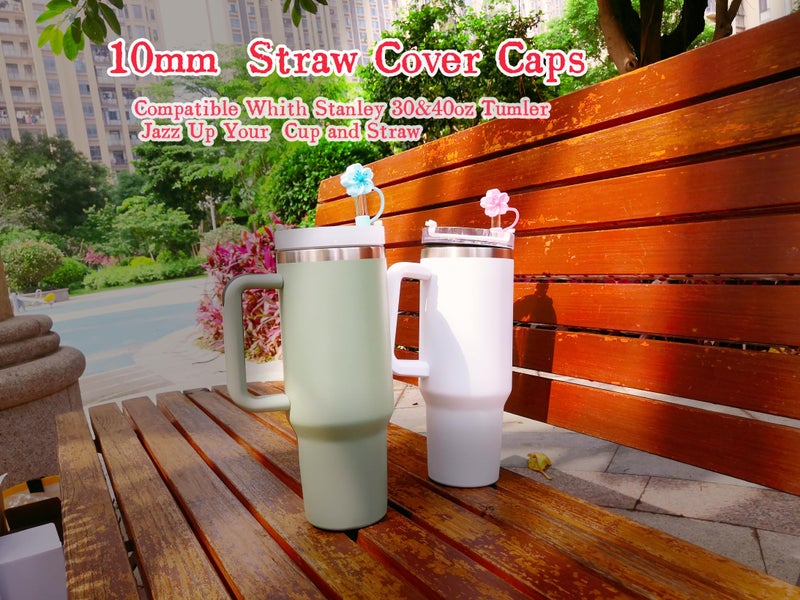 cdsnxore Silicone Straw Covers Cap Compatible with Stanley Cup 30 40 oz-Dust-Proof Reusable Straw Cover for Tumblers and Water Bottles - Image 3
