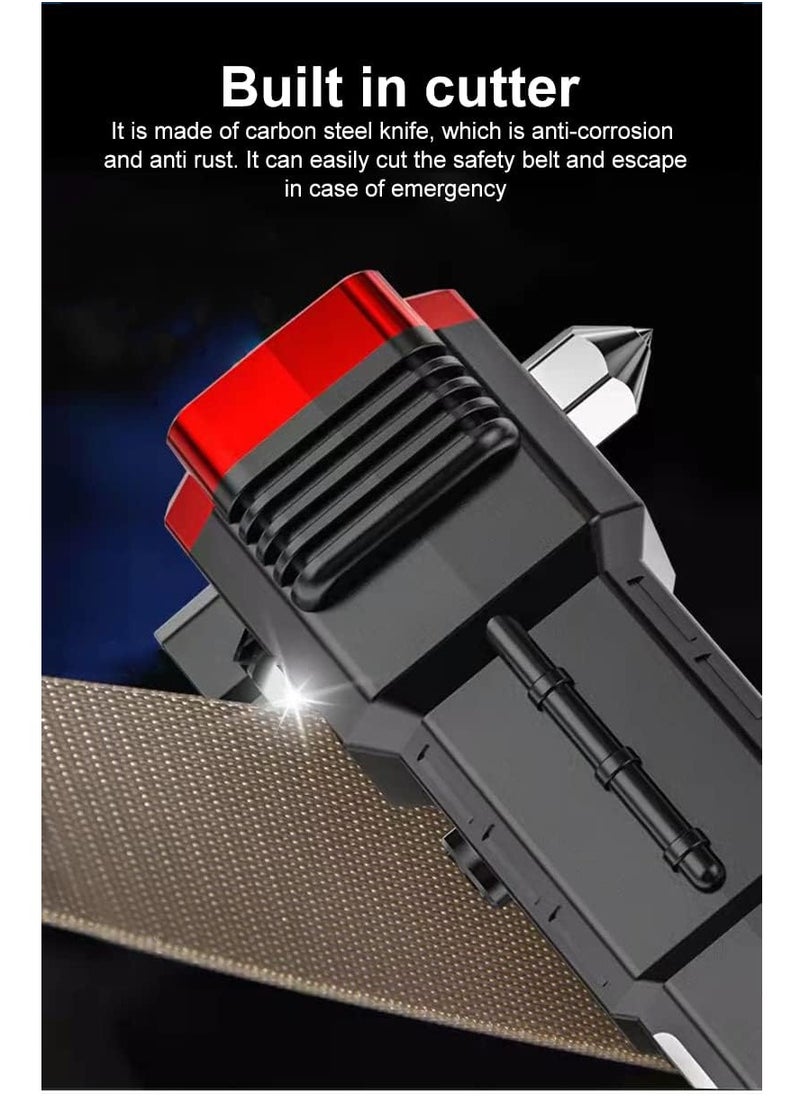 Multifunctional Waterproof Flashlight Outdoor Rechargeable Three Speed Dimming With Safety Hammer