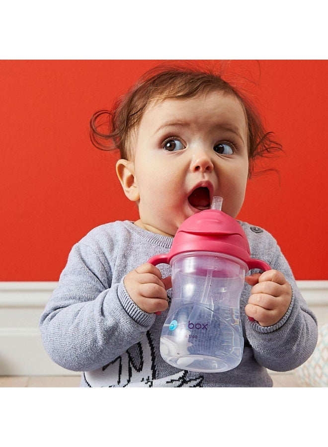 Sippy Cup, Drink from any Angle, Fliptop, Weighted Straw, Leak Proof & Easy Grip, BPA Free, Dishwasher safe, From 6m+, 240ml/8 oz (Blueberry)