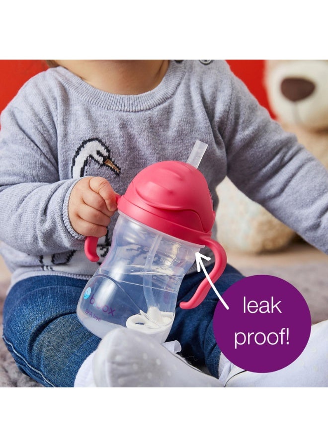 b.box Sippy Cup, Drink from any Angle, Fliptop, Weighted Straw, Leak Proof & Easy Grip, BPA Free, Dishwasher safe, From 6m+, 240ml/8 oz (Blueberry)  - Image 4
