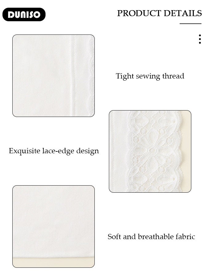 DUNISO Women Hijab Undercap Fashion Solid Color Hijab Tube Premium Under Hijab Cap Soft Lady Head Cover Lightweight Breathable Islamic Muslim Hijab for Women Girls（White）  - Image 4
