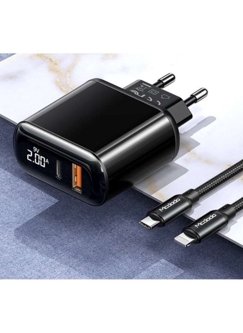 Mcdodo - Mcdodo CH-7171 fast USB charger digital display PD3.0 QC3.0 20W - Image 1