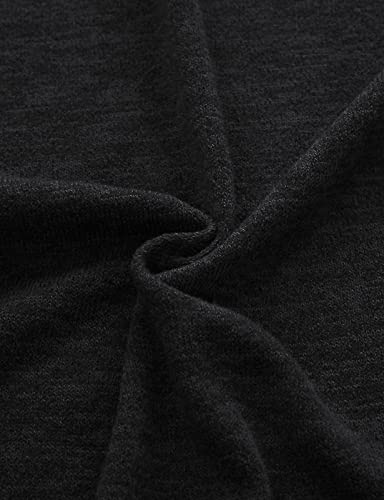 GIVON Men's Long Hooded Shawl Cardigan Open Front Gothic Cloak with Drape Design Shawl Collar / DCC055-BLACK-L - Image 5