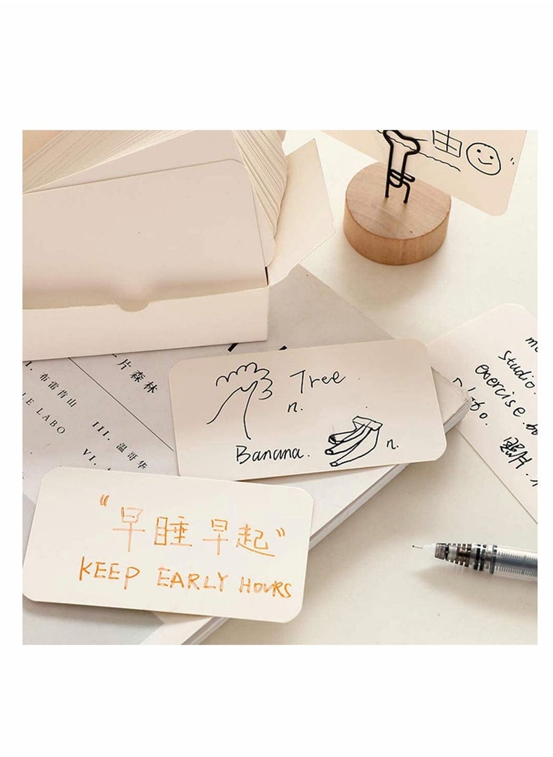 Y&D 300Pcs Blank Kraft Paper Cards, Double-sided Available Word Card, Business Cards Message Card DIY Gift Note Tags Scratch Flash  - Image 5