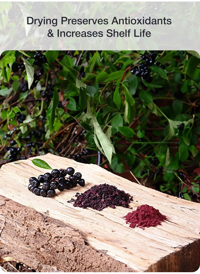 Green Valley Superfoods - Organic Aronia Berry Juice Powder, Chokeberry, Antioxidant Rich Anthocyanins (8 Ounce) - Image 1