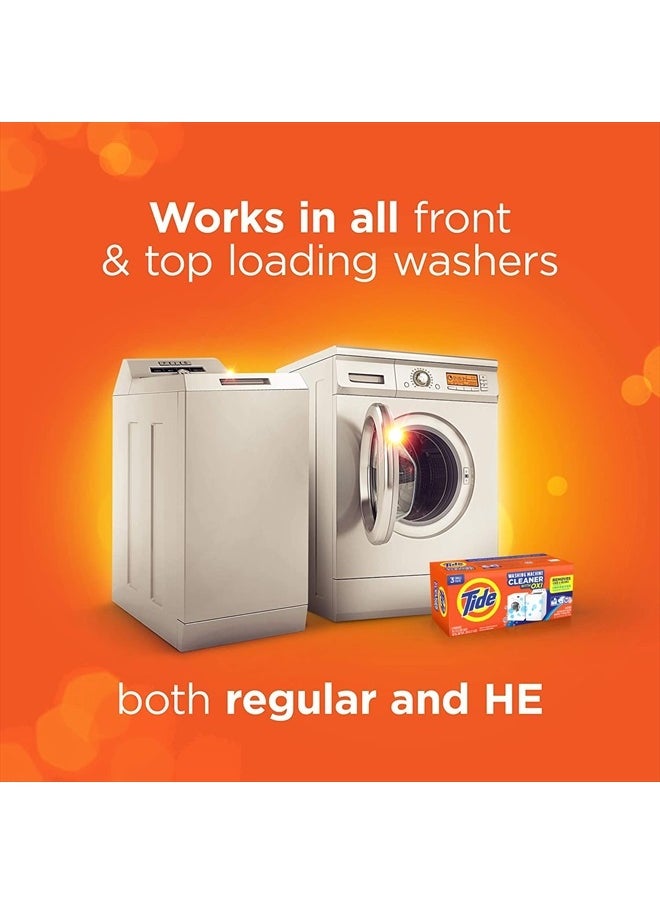 Washing Machine Cleaner by Tide, Washer Machine Cleaner with Oxi for Front and Top Loader Washer Machines, Deep Cleaning Odor Eliminator, 3 Month Supply