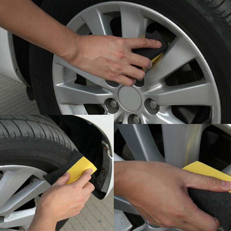 2pcs Car Tire Waxing Polishing Sponge Brush Wheel Cleaning Sponge Pad - Image 4