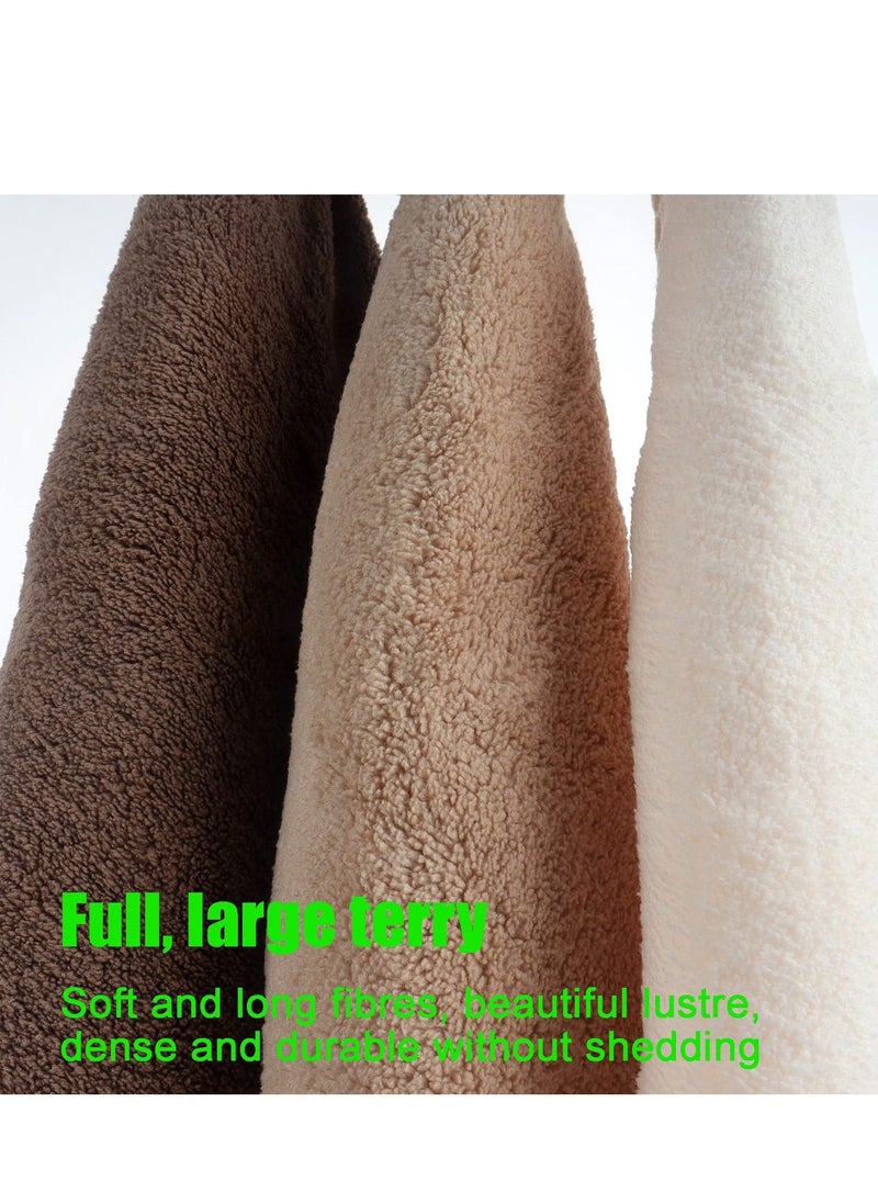 Y&D Hand Dryer Towels, 3pcs Towels with Hanging Loops, Soft and Absorbent Microfiber Coral Fleece Bows for Kitchen Bathroom, Quick Drying, Dark Colour  - Image 4