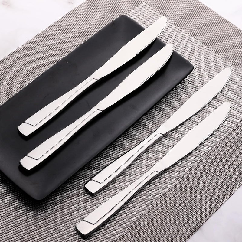 Cand Stainless Steel Dinner Knives, Set of 16, Flatware Table Knife Set - Image 2