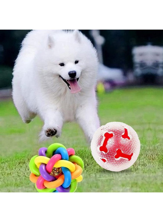 إيميلي بيتس لعبة مضغ للكلاب، لعبة تسنين للجراء، لعبة حبل للكلاب، لعبة كرة مضغ تصدر صريرًا للكلاب، لعبة مطاطية تصدر صريرًا للكلاب والجراء والقطط الصغيرة (قد يختلف اللون كثيرًا) عبوة من 4 قطع - Image 4