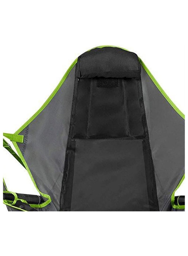 كينغ كامب كرسي محمول قابل للطي في الهواء الطلق كرسي حديقة أرجوحة كرسي شاطئ القمر مع وسادة للتخييم الصيد كرسي محمول خفيف، لون واحد - Image 5