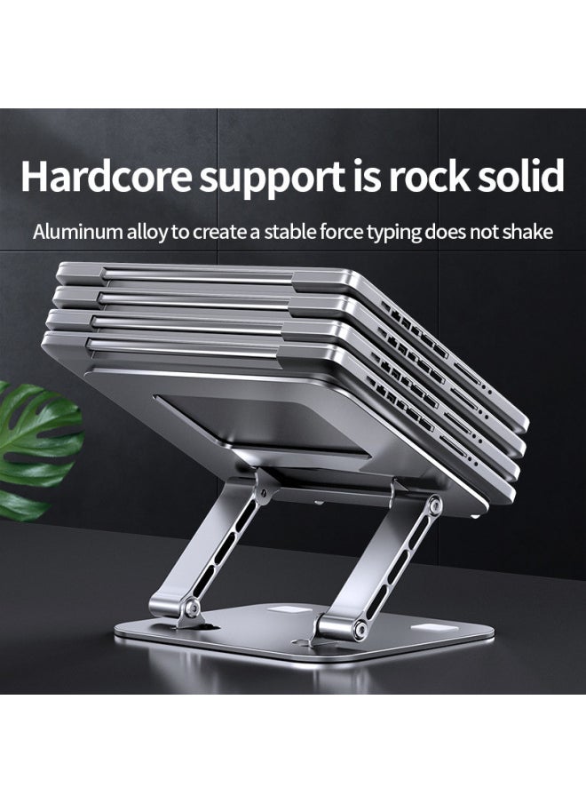 Generic - Adjustable Height Aluminum Alloy Laptop Stand Desktop Cooling Rack Suspended Computer Bracket Digital Computer Accessories-Color:Generation 515 Aluminum Alloy: Gray - Image 1
