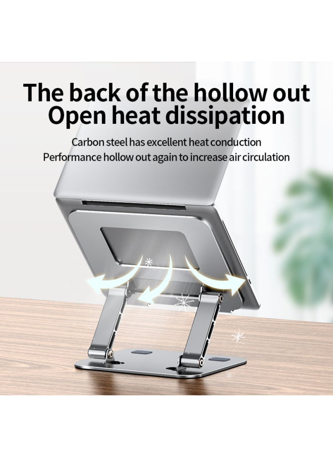 Generic - Adjustable Height Aluminum Alloy Laptop Stand Desktop Cooling Rack Suspended Computer Bracket Digital Computer Accessories-Color:Generation 515 Aluminum Alloy: Gray - Image 1