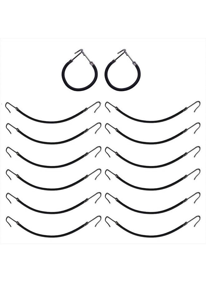 Oarkive - 20pcs Bungee Hair Ties Bungee Elastic Hair Bands Hair Bungee Cords with Hooks Bungee Cord Hair Tie Hair Hook Blonde Ponytail Holder Hair Wrap - Image 1