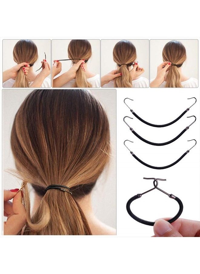 Oarkive - 20pcs Bungee Hair Ties Bungee Elastic Hair Bands Hair Bungee Cords with Hooks Bungee Cord Hair Tie Hair Hook Blonde Ponytail Holder Hair Wrap - Image 1