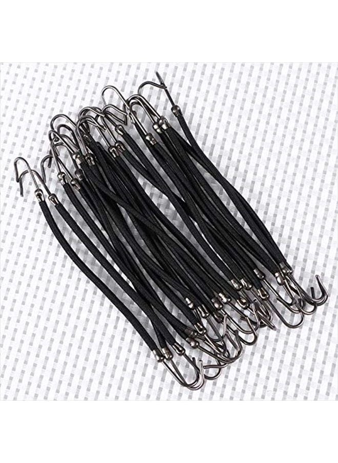 Oarkive - 20pcs Bungee Hair Ties Bungee Elastic Hair Bands Hair Bungee Cords with Hooks Bungee Cord Hair Tie Hair Hook Blonde Ponytail Holder Hair Wrap - Image 1