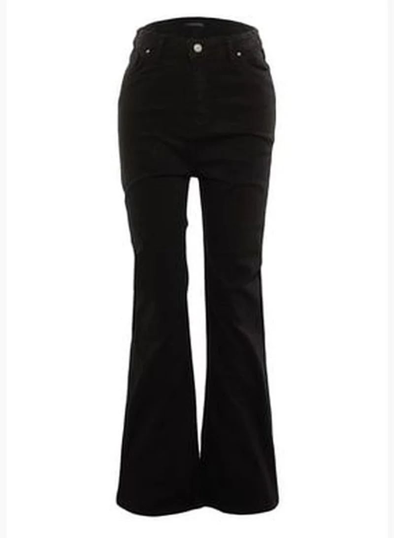trendyol Black High Waist Flare Jeans
