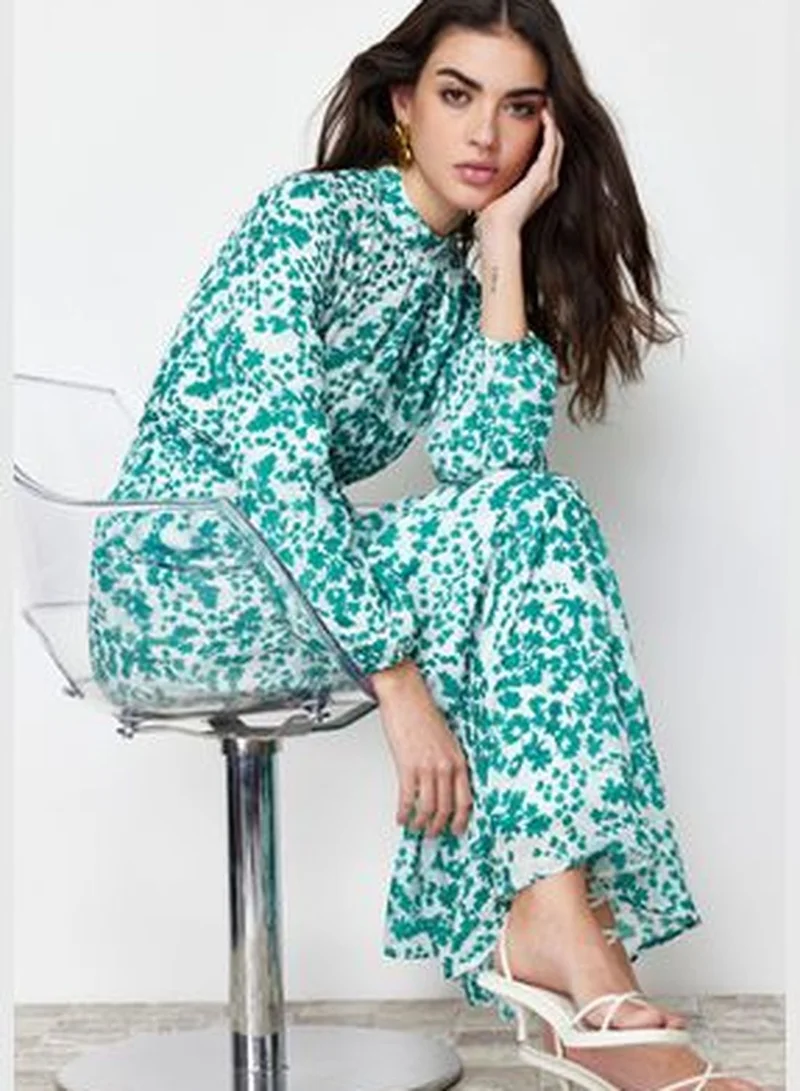 trendyol Floral Print Maxi Dress