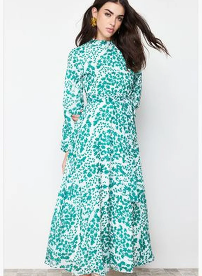 trendyol Floral Print Maxi Dress