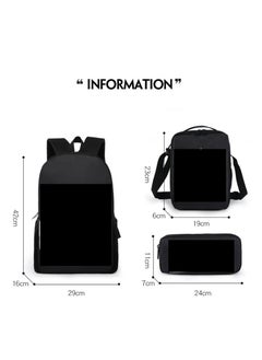 Generic Toy bear large capacity backpack for primary and secondary school students, anime cartoon backpack, shoulder bag, pencil case, 3-piece set for both men and women  - Image 2