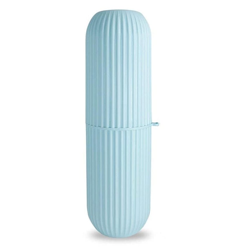 TECHNOVIBES Capsule Shape Toothbrush Holder/Multipurpose Storage Holder/Cover Organizer for Bathroom and Travel Use (Size:-20cmX6cmX7) (Pack of 1) - Image 3