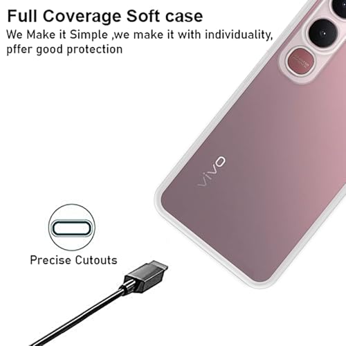 VIDO Transparent Back Case Cover for Vivo Y31 5G (Soft & Flexible & Camera Protection Back Case) - Image 3