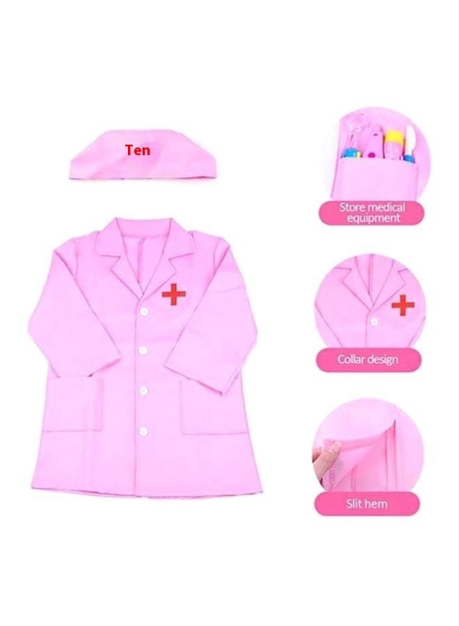 Loquat Doctor Pretend Playset With Doctor Uniform-Doctor Costume Doctor Coat Scrubs Doctor Dress Up Nurse Costume Career Day Costume for Cosplay - Image 3