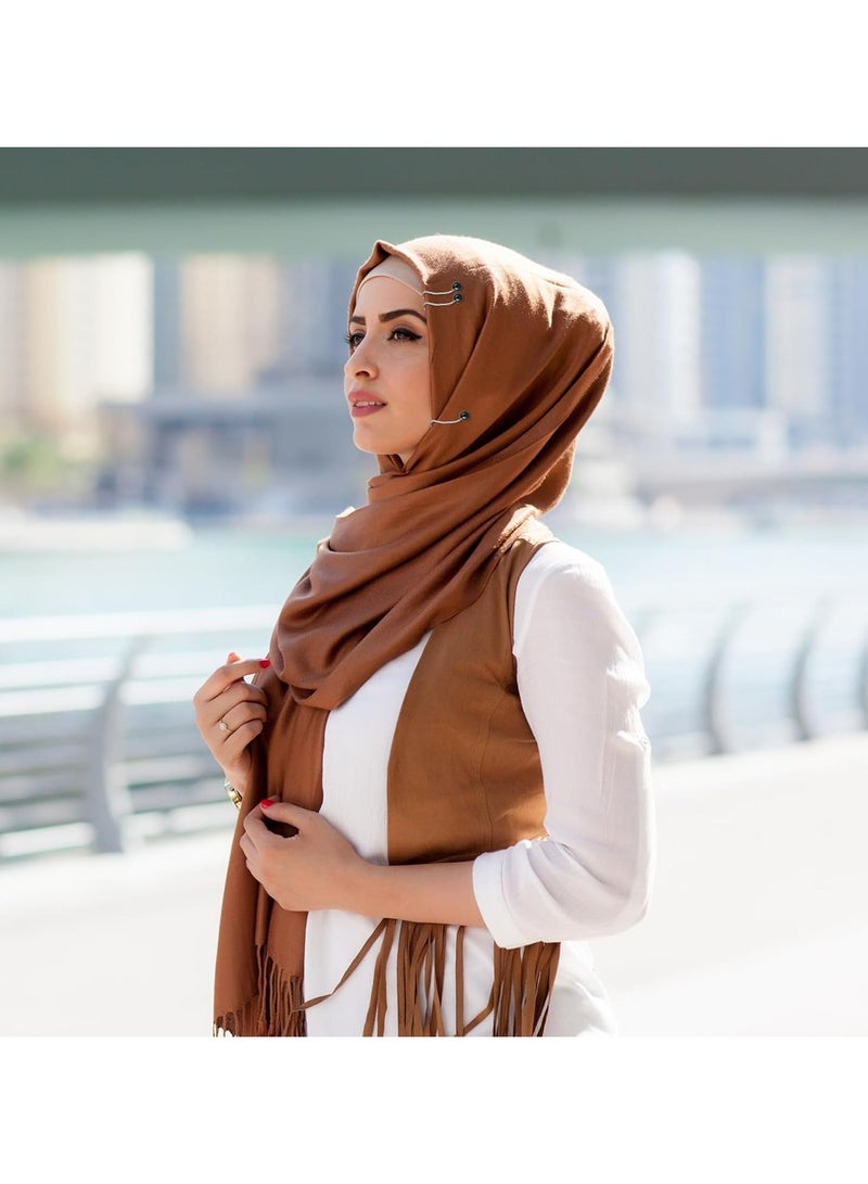 أوزيغالور 12 قطعة من دبابيس الحجاب باللؤلؤ - دبابيس أمان للنساء (أسود، أبيض، ذهبي) - Image 5