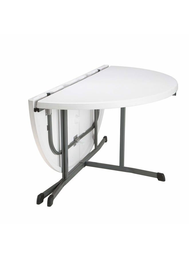 Lifetime 60 Inch, Round Commercial, Fold-in-Half Table,10 Year Limited warranty, White Granite Colour, LFT-5402 - Image 2