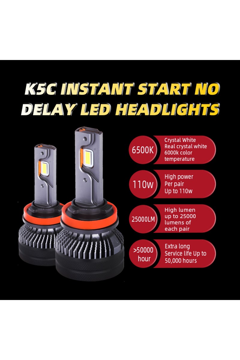 erorex H7 12V-60V 6000K DAWN KNIGHT K5C 24V H7 H4 H1 LED Truck Light Bulb H11 4300K 6000K 110W 24V Led Head - Image 3