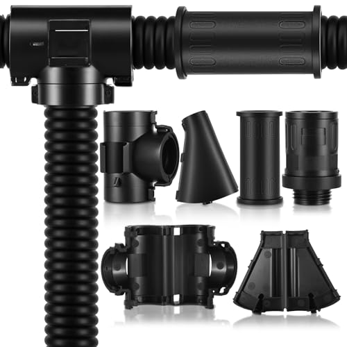 Nuanchu 8 Set 12 Inch Wire Loom Connector Car Wire Loom Accessories Openable Tee Tubing T Fitting YType Straight Fittings for 12 Inch Conduit for Auto Home Harness Routing Projects - Image 1