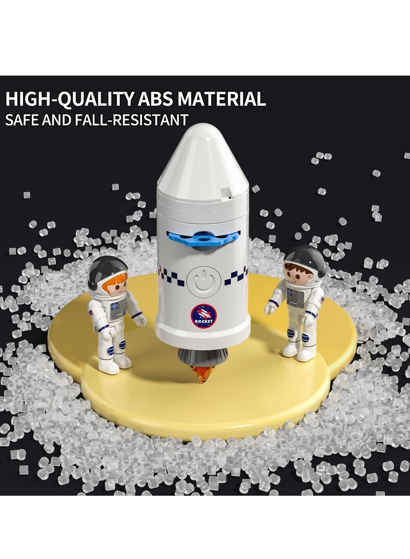 5-in-1 Space Shuttle Rocket Toy Set for Kids Ages 3-9: STEM Educational Aerospace Playset with Astronaut Figures, Projection Lamp - Science Adventure Gift for Boys & Girls 3+