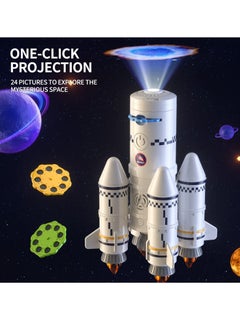 KASTWAVE 5-in-1 Space Shuttle Rocket Toy Set for Kids Ages 3-9: STEM Educational Aerospace Playset with Astronaut Figures, Projection Lamp - Science Adventure Gift for Boys & Girls 3+  - Image 2