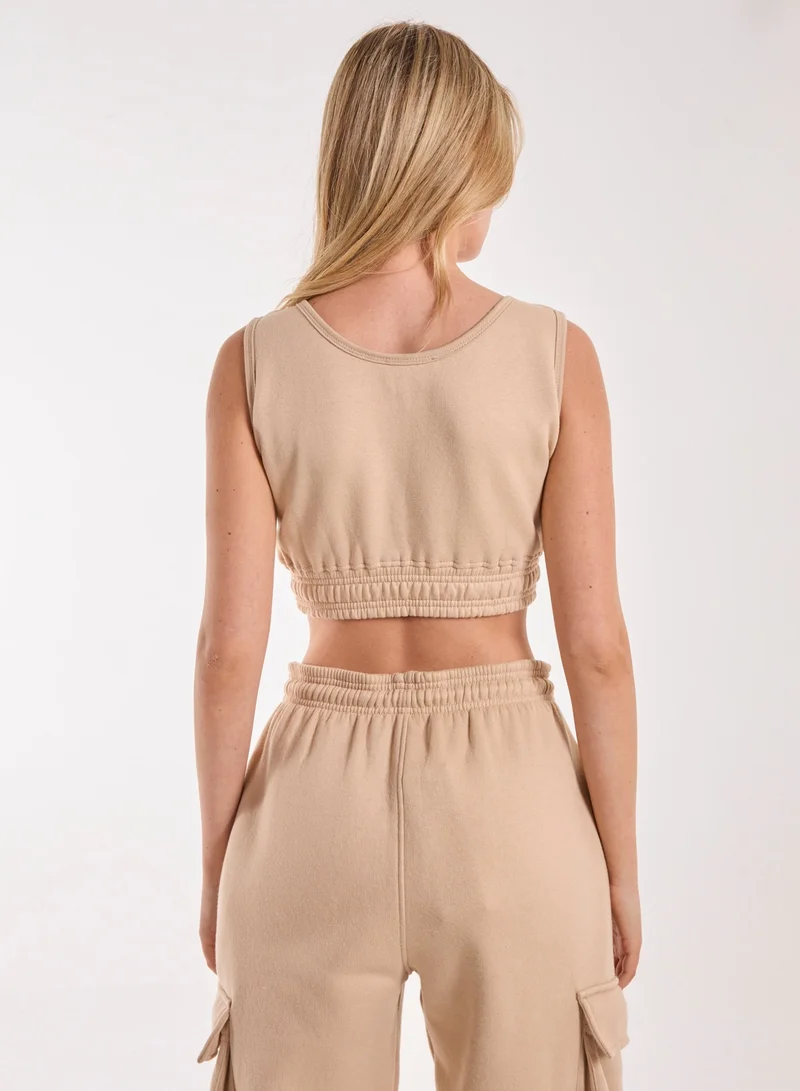 Pink Vanilla Cropped Lounge Bralette